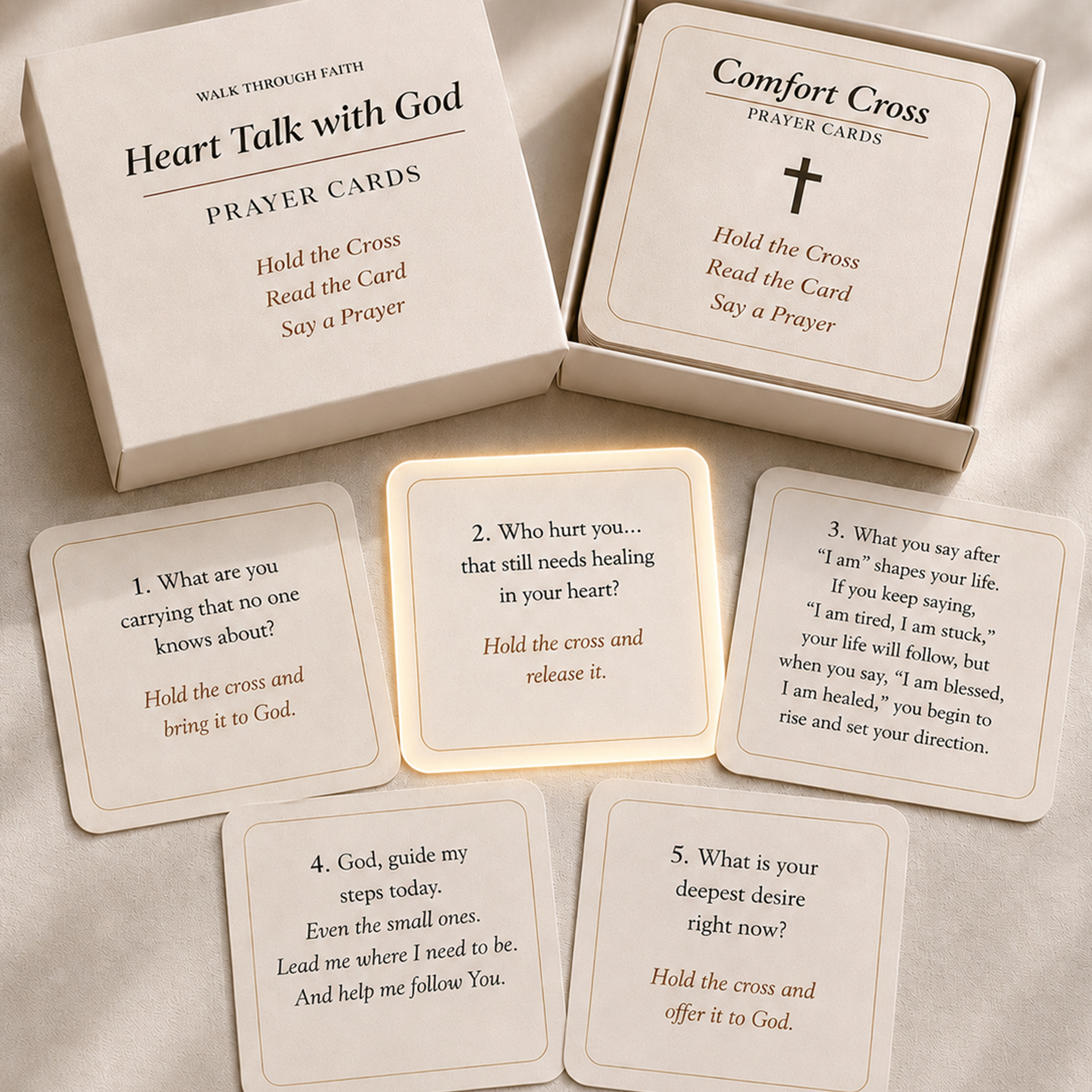 COMFORT CROSS MADE IN HOLY LAND + FREE PRAYER CARDS (Limited Time Only)