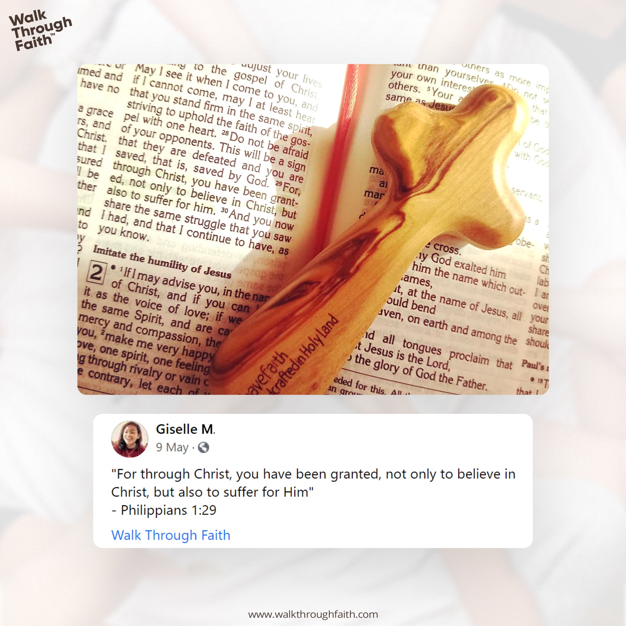 COMFORT CROSS FOR A CAUSE – MADE IN HOLY LAND • 5sets