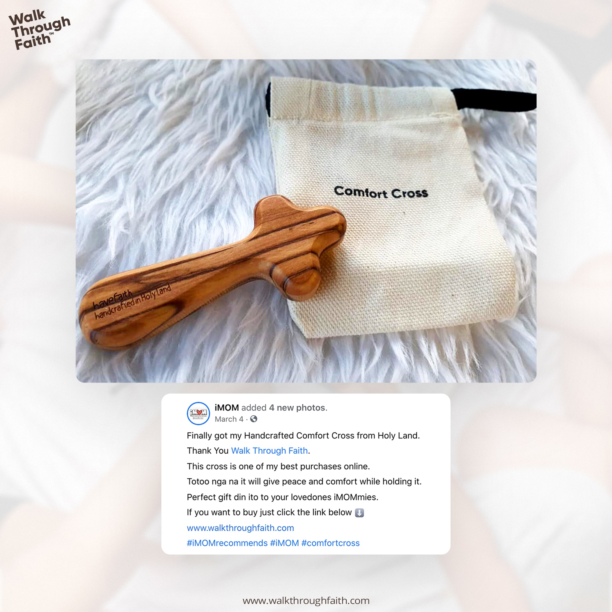 COMFORT CROSS FOR A CAUSE – MADE IN HOLY LAND • 100sets