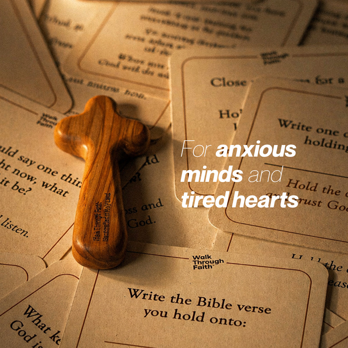 COMFORT CROSS MADE IN HOLY LAND + FREE HEART TALK WITH GOD PRAYER CARDS (WORTH ₱300)