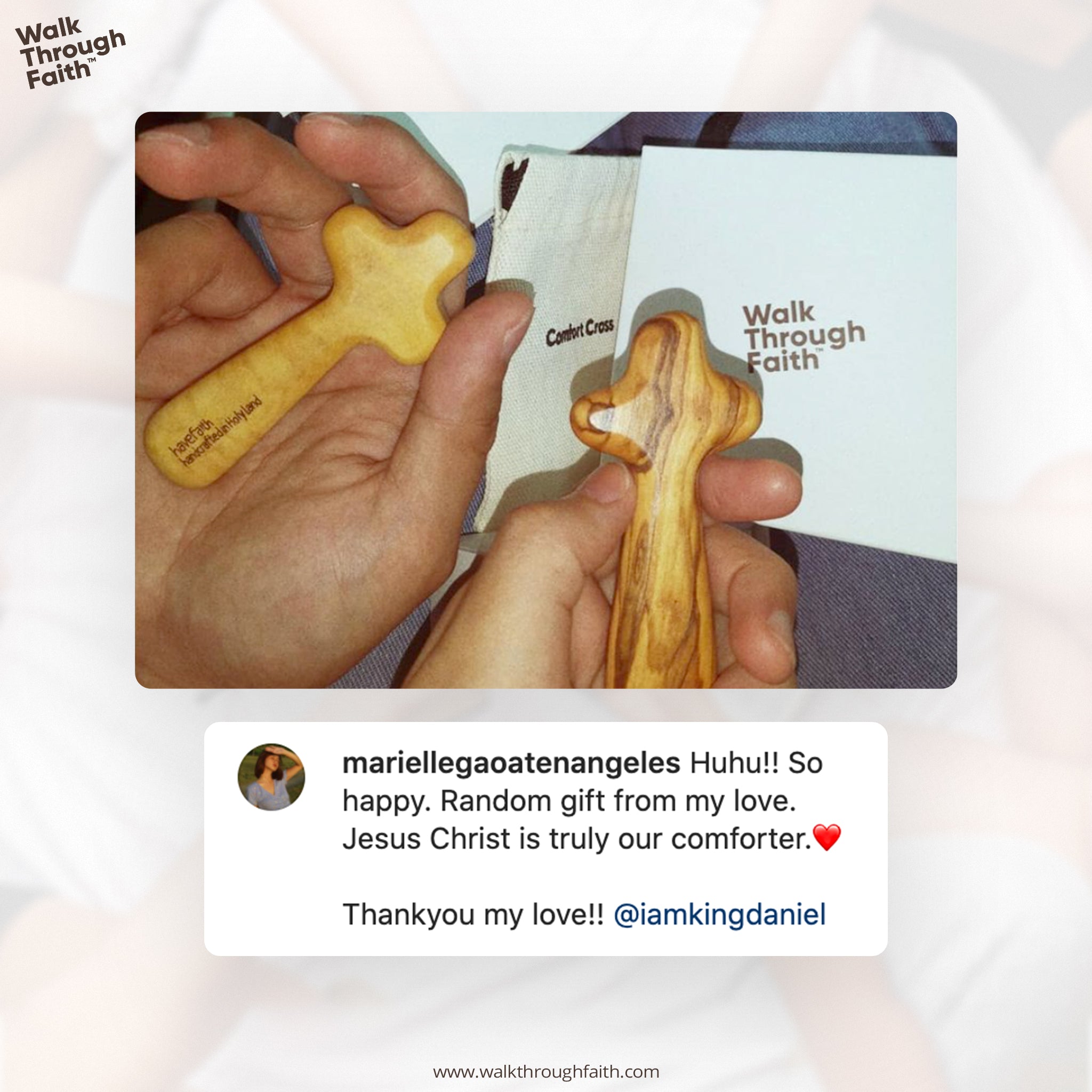 Holy Land Olive Wood Comfort Cross